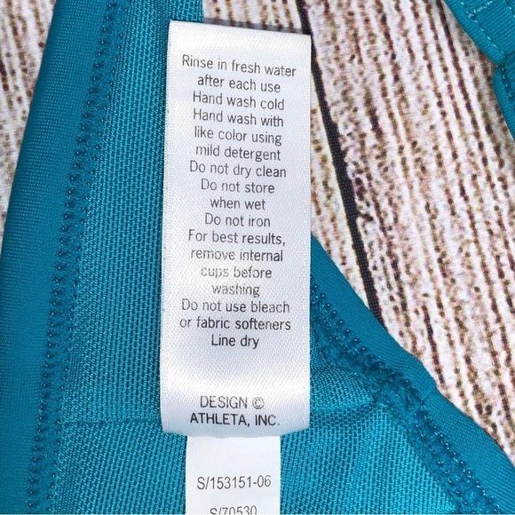 Athleta Blue Underwire Bikini Top Size 32 B/C - Picture 8 of 11